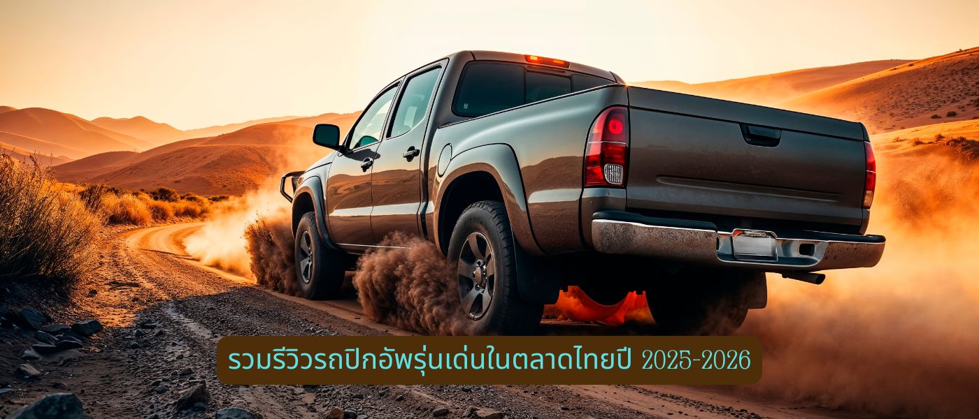 รวมรีวิวรถปิกอัพรุ่นเด่นในตลาดไทยปี 2025-2026